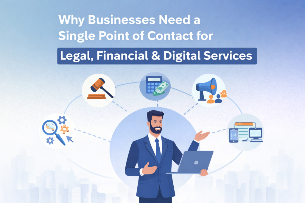 Why Businesses Need a Single Point of Contact for Legal, Financial & Digital Services